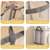 Panier à linge pliable grande capacité en nylon, design moderne et minimaliste, bac de rangement mural pour jouets, idéal pour salle de bain/panier à linge