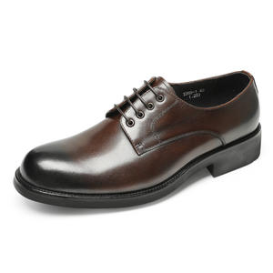 Zapatos de cuero de boda para hombre, lujosos, elegantes y casuales, para atuendo de negocios, oficina formal, banquetes, con cordones. - Product Image 1