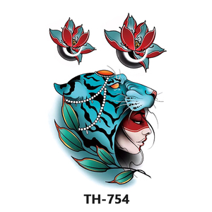 Autocollant de <span class=keywords><strong>tatouage</strong></span> <span class=keywords><strong>tigre</strong></span> imperméable personnalisé <span class=keywords><strong>tatouage</strong></span> temporaire jaguas coloré pour hommes et femmes - Product Image 5