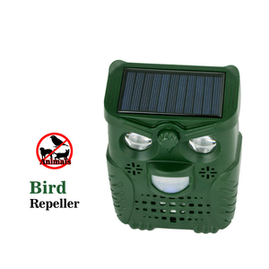 Répulsif à ultrasons solaire pour rats, matériau ABS vert, raquette à mouches carrée pour le contrôle des rongeurs en extérieur - Product Image 5