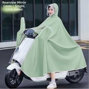 เสื้อกันฝนแบบหนาพิเศษ สีโมรันดี สำหรับคนเดียว ขนาดใหญ่พิเศษ กันน้ำได้ดี สำหรับจักรยานไฟฟ้า มอเตอร์ไซค์ ผู้ชาย ผู้หญิง - Product Image 4