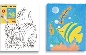Kit de Arcilla Ultra Ligera para Manualidades: Set de Pintura en Lienzo 3D de Peces Tropicales, Arcilla Suave Educativa para Niños, Kit de Manualidades Hechas a Mano - Product Image 2