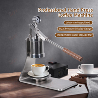 Ensemble de cafetière manuelle à pression manuelle d'une capacité de 100ml Barre de traction Espresso Cafe Barista Enthusiast Levier manuel 58mm Machine à café