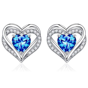 Orecchini a perno a cuore vuoto da donna, semplici accessori per l'orecchio da indossare tutti i giorni - Product Image 1