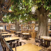 Petits arbres artificiels de banian personnalisables, grands arbres verts pour hôtels avec éclairage LED
