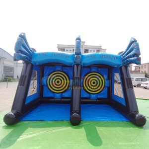 Structures gonflables interactives de qualité commerciale pour fêtes de carnaval en plein air, jeux de lancer de hache à double piste pour enfants - Product Image 6