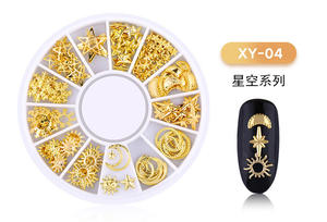 Joyas para decoración <span class=keywords><strong>de</strong></span> <span class=keywords><strong>uñas</strong></span> <span class=keywords><strong>de</strong></span> Metal dorado 3D para mujer, calcomanías <span class=keywords><strong>de</strong></span> cristal <span class=keywords><strong>de</strong></span> circón Kawaii, <span class=keywords><strong>uñas</strong></span> <span class=keywords><strong>de</strong></span> los <span class=keywords><strong>pies</strong></span>, estrella, corazón, triángulo, remache cuadrado DIY - Product Image 3