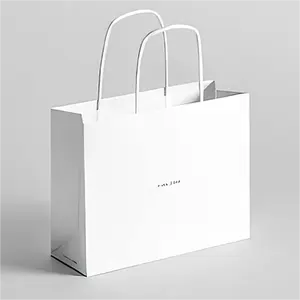 Saco de papel para compras de presentes, sacola de papel personalizada com logotipo próprio, sacola de papel colorida para pequenas empresas, venda imperdível