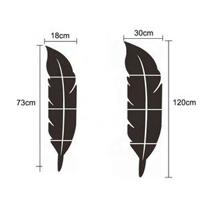Papel Tapiz 3D Moderno con Diseño de Plumas, Adhesivo Decorativo Hecho a Mano, Espejo 3D, Adorno Acrílico Irregular para Decoración de Dormitorios - Product Image 6