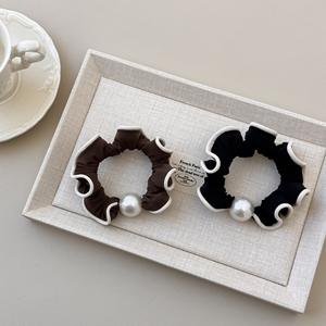 Coleteros para el Cabello con Diseño <span class=keywords><strong>de</strong></span> Perlas Artificiales, Banda Elástica <span class=keywords><strong>de</strong></span> Alta Elasticidad, Color Sólido, Decoración para el Cabello <span class=keywords><strong>de</strong></span> Niñas - Product Image 1