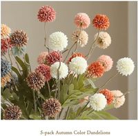 Automne Artificielle Kiku Fleurs Soie Petite Mini Boule De Chrysanthème avec Tige DIY Bouquet Centres De Table Arrangements Douche