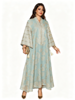 Robe musulmane brodée de sequins 2026, grande taille, style européen et américain, pour femmes, haute qualité, pour Ramadan et l'Aïd al-Fitr