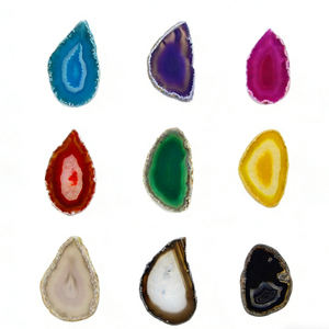 หินอาเกตขัดเงาเจาะรูจากบราซิล ขายส่ง ขนาดเล็ก ขนาดใหญ่ หินธรรมชาติสำหรับงานฝีมือ คริสตัลรองแก้ว งานฝีมือคริสตัลอื่นๆ - Product Image 5