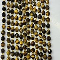 Oeil de tigre 7X8mm Riz à facettes Vente en gros Bijoux en pierres précieuses naturelles Collier Bracelet avec perles Accessoires