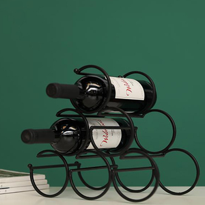 Estante para Botellas de Vino de Alambre de Hierro Metálico Resistente, Soporte para Botellas, Exhibidor de Vino, Organizador Moderno para Botellas de Agua para el Hogar, Bar, Cocina - Product Image 4