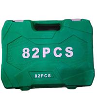 82 pièces 1/4 "1/2" clé à cliquet multi-douille ensemble d'outils ensembles de réparation de vélos ménage 82 In1 boîte à outils en plastique