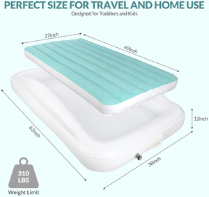 Cama de viaje inflable para niños pequeños, colchón de aire portátil para niños con bomba de aire eléctrica, cama inflable para niños pequeños para acampar y viajar por carretera - Product Image 6