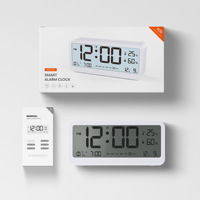 Réveil numérique Température et date Affichage semaine Mode nuit Horloge de table Commande vocale 12/24H Réveil électronique LED