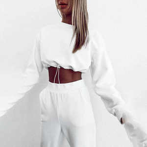 春秋白色运动鞋女式运动服时尚休闲女式运动衫和慢跑者女式运动服 - Product Image 1