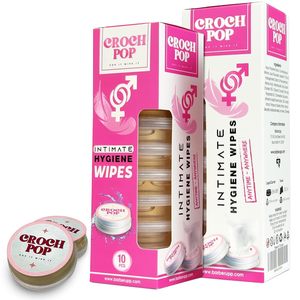 Lingettes intimes biodégradables Hand Pop, hydratant naturel, lingettes hygiéniques intimes en papier, emballées individuellement - Product Image 1