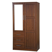 Armoire de chambre moderne et populaire, armoire de rangement en bois de luxe, grande armoire avec miroir pour chambre à coucher, meubles d'armoire