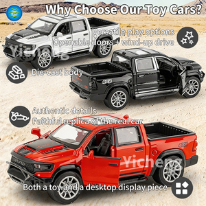 Modellino di Pickup <span class=keywords><strong>Jeep</strong></span> Gladiator in Scala 1:50, 3 Colori Assortiti, Porte Apribili, Cofano Apribile, Funzione Pull-Back, Auto <span class=keywords><strong>Giocattolo</strong></span> per Bambini - Product Image 2