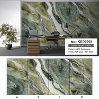Panneau mural en marbre WPC d'Asie, anti-décoloration, faible coût d'entretien pour salles de bain, cuisines, chambres et entrepôts