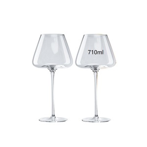 Ensemble de verres à vin rouge faits à la main, gobelets à vin de Bourgogne avec fond concave, verre en cristal de luxe pour mariage et fête - Product Image 1