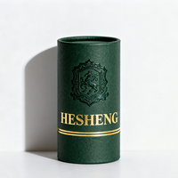 Emballage de tube en papier cadeau d'huile essentielle de qualité supérieure | Boîte cylindrique de taille personnalisée avec logo en feuille d'or