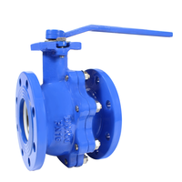 Vanne à boisseau sphérique en fonte ductile DIN3357, corps en acier inoxydable SS304, disque CF8, tige en acier au carbone WCB, joint NBR, commande manuelle, fournie directement par l'usine