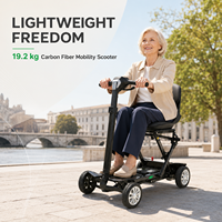 Scooter électrique AURORIDE ES-F2 Carbon Lite et respectueux de l'environnement, approuvé par les compagnies aériennes, avec deux batteries amovibles pour personnes âgées