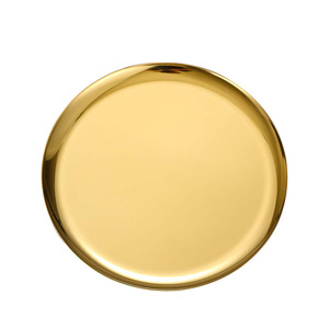 Stainless Steel Round Plate Thickened Dish For Hotel Meals And Snacks Solid Color Microwave Safe - Product Image 5