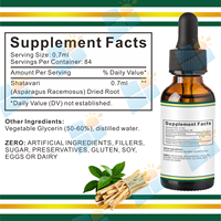 SUNI OEM/ODM Marque Privée Gouttes Liquides de Shatavari Naturel Pur pour Soins Féminins et Soutien de l'Équilibre Hormonal