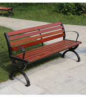 Allsome — banc de jardin en bois rustique et moderne, en aluminium et métal, meubles d'extérieur