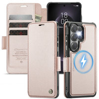 Étui portefeuille lisse en PU CaseMe pour Samsung S25 Ultra avec protection RFID et rabat