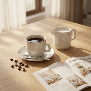 LIVEFUN Simple Custom Logo Porcelain Mugs Tray Handgrip Microwave Dishwasher Safe Blank Promotional Coffee Business Gifts - Product Image 3