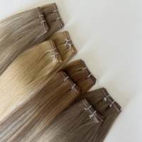 Extensions de cheveux vierges Remy alignés sur des cuticules brutes européennes de haute qualité Cheveux humains teints pour une trame de génie