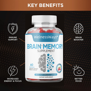Vegan Gummy Candy Alpha <span class=keywords><strong>Brain</strong></span> nootropika permen permen permen suplemen makanan pendukung kesehatan untuk mengingat kembali fokus memori dan ketajaman - Product Image 6