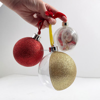 Boule de Noël personnalisable par sublimation, pendentif à suspendre vierge, tailles assorties, ornement de décoration de sapin de Noël aux couleurs vives