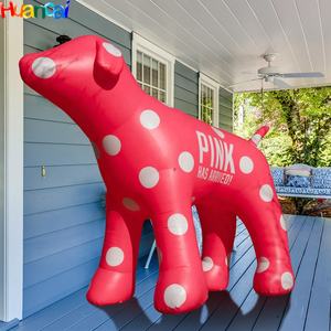 Gran oferta, modelo de Animal inflable gigante, mascota inflable de perro de lunares rosas de Labrador con luces para decoración de eventos - Product Image 3