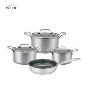<strong>Tri</strong>-<strong>ply</strong> Stainless Steel <strong>Cookware</strong> Frying Pan Cooking Pot PFAS Free Induction <strong>Cookware</strong> Set - Product Image 2