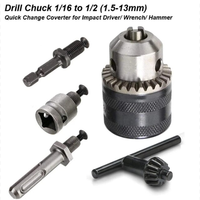 Adaptador de Mandril sin Llave para Amoladora Angular, Tipo Aleación, 1.5-10mm/1.5-13mm, para Taladro Eléctrico y Herramientas Eléctricas