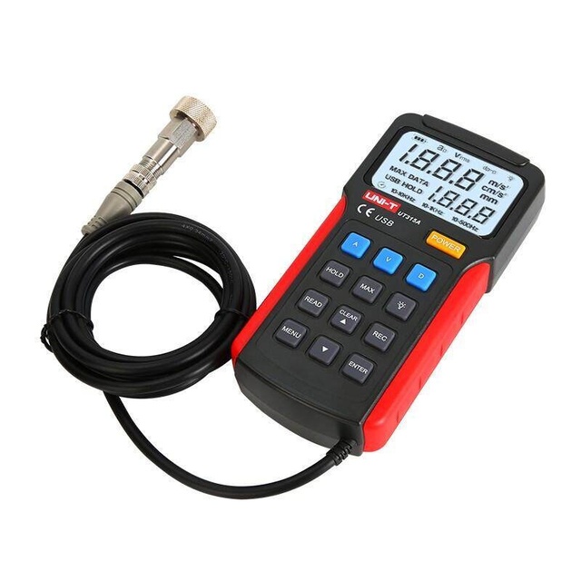Uni-Trend Seismograph UT311/312/315A/UT311A Digital Vibration Meter Portable Vibration Measuring Instrument Frequency Meter