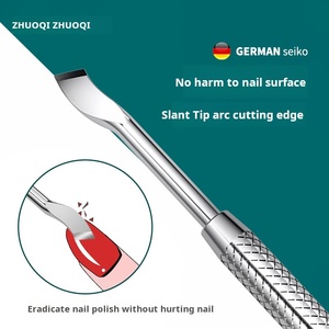 Venta al por mayor de acero inoxidable pinza para uñas con logotipo personalizado cutícula duradera antideslizante HERRAMIENTA DE MANICURA hoja con punta afilada - Product Image 4