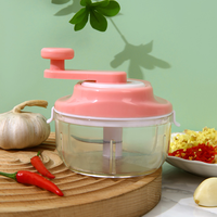 Picadora de Ajo Manual Portátil, Mini Picadora de Ajo para Cocina, Ideal para Jengibre, Cebolla y Vegetales
