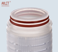Cartouche filtrante à membrane PTFE hydrophobe 10 "X 69 mm Filtre 0.1 microns avec 222 ou 226 ou ailettes