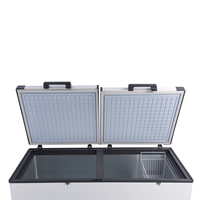 Congélateur horizontal solaire à grande capacité hors réseau 12/24V DC 500L Application domestique Réfrigérateur avec panneau solaire