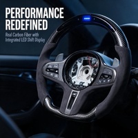 Setir BMW G20 G30 G05 LED Serat Karbon Alcantara dengan Pemanas Getaran ACC untuk Seri 3 5 X3 X5 Racing Wheel