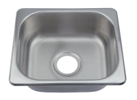 Évier de cuisine simple en acier inoxydable CUPC 304, mini-bar carré pour camping-car, évier extérieur avec un seul trou