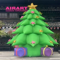 2025 accessoires d'affichage de festival de noël arbre de père noël violet gonflable, ballon d'arbre de noël gonflable à vendre